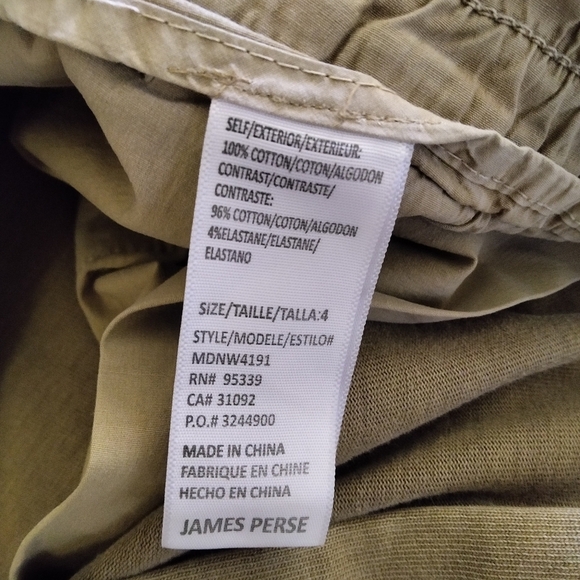 JAMES PERSE Mens Cotton-jersey Drawstring Cargo Shorts Size 4 - Picture 6 of 7